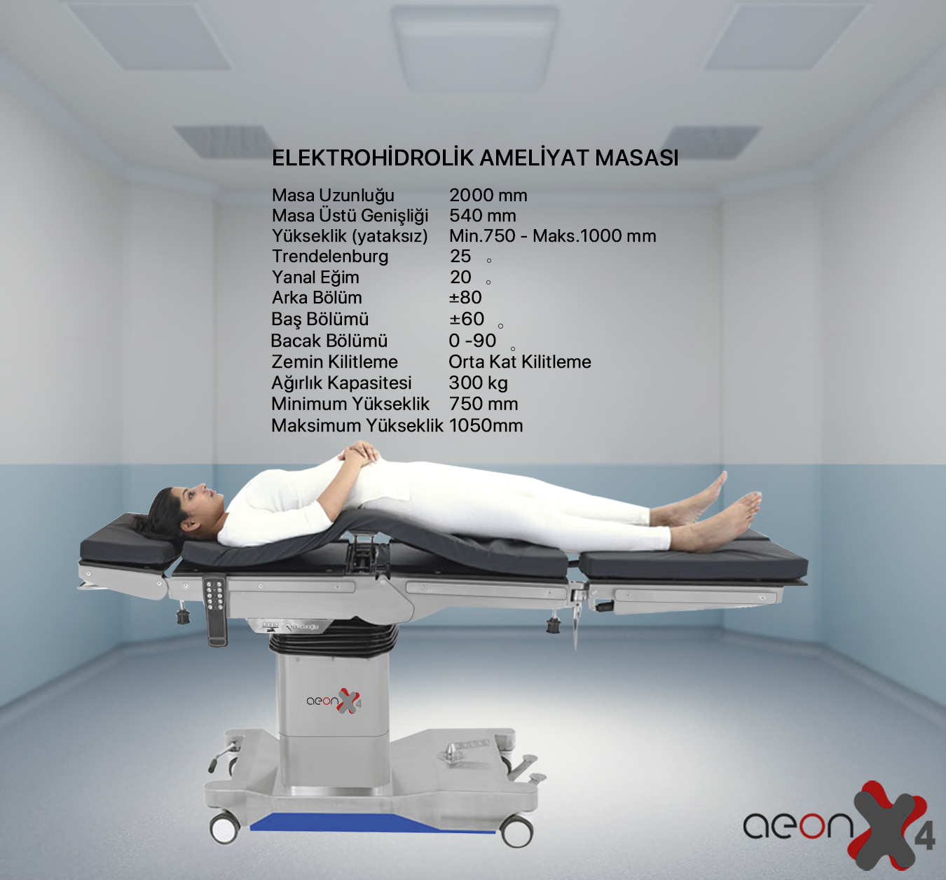  Elektrohidrolik Ameliyat Masası