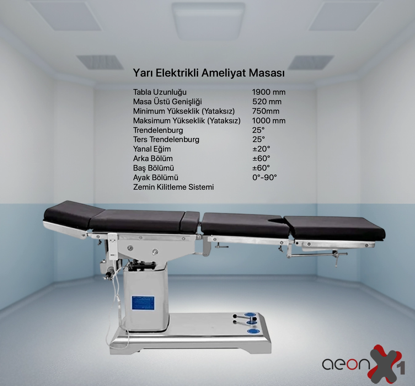  Yarı Elektrikli Ameliyat Masası